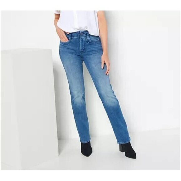 NYDJ NWT High Rise Marilyn Straight Jeans in Calloway Blue Size 18 - Picture 1 of 8